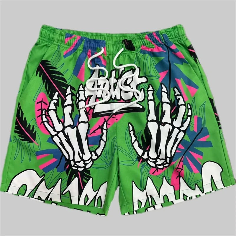 Skull Pattern Short 3D
