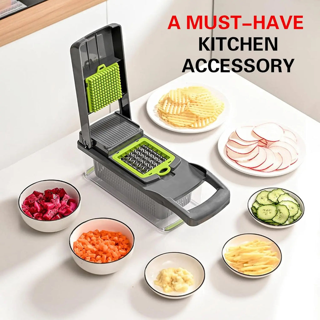 QuickSlice Pro™ – Professional 12-in-1 Vegetable Chopper & Multi-Function Kitchen Slicer