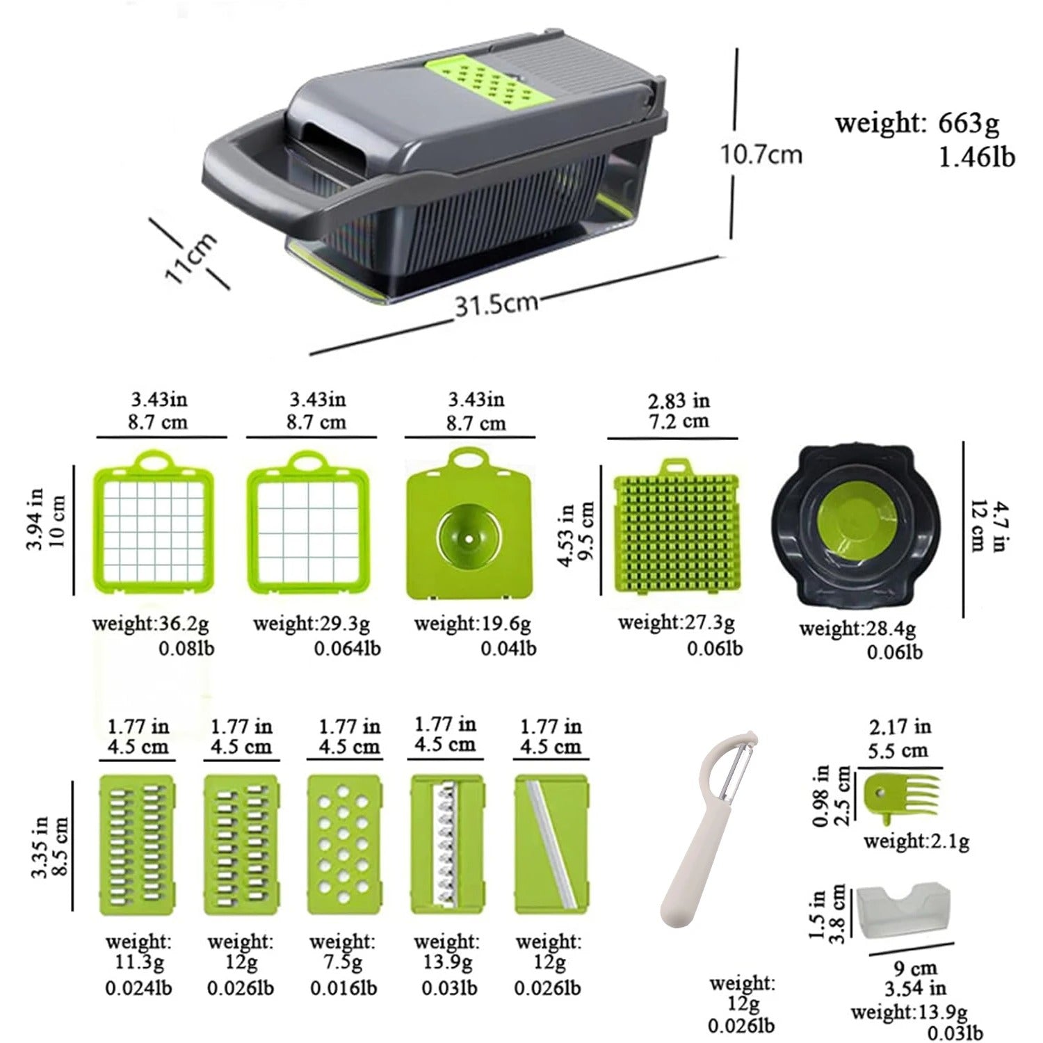 QuickSlice Pro™ – Professional 12-in-1 Vegetable Chopper & Multi-Function Kitchen Slicer