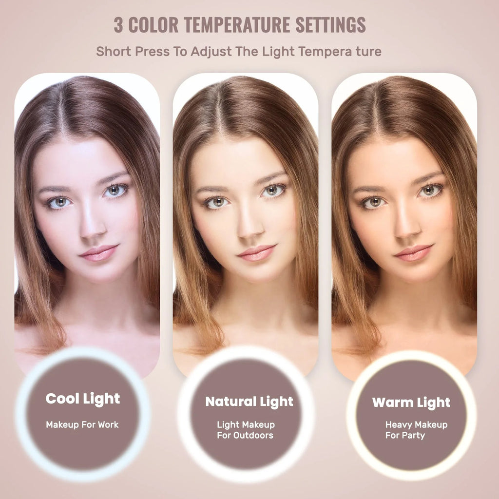 Portable Makeup Bag with LED Light Mirror – Travel Cosmetic Organizer