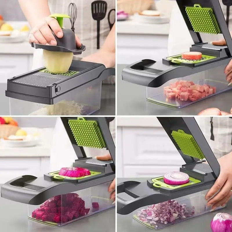 QuickSlice Pro™ – Professional 12-in-1 Vegetable Chopper & Multi-Function Kitchen Slicer